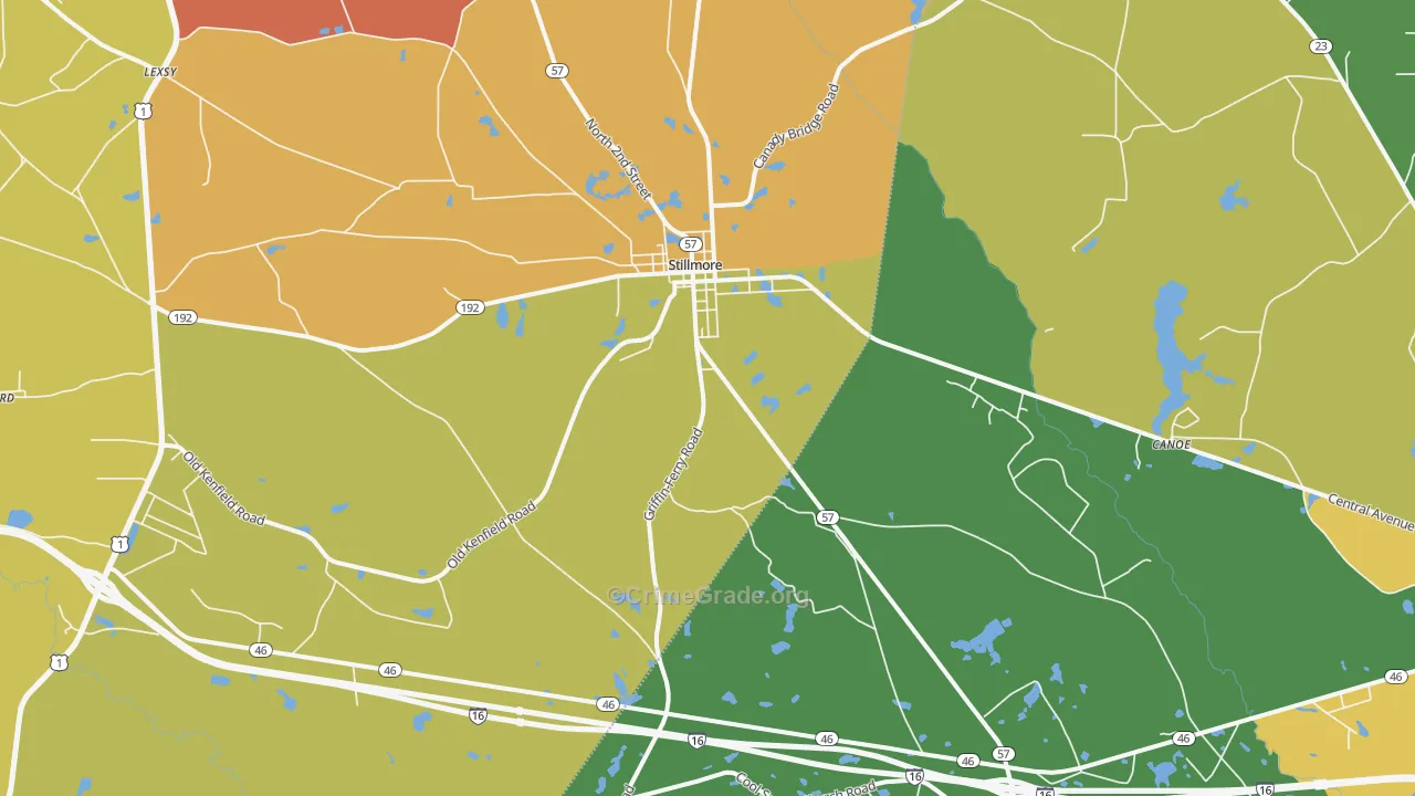 Stillmore, GA Map of Murder Rates