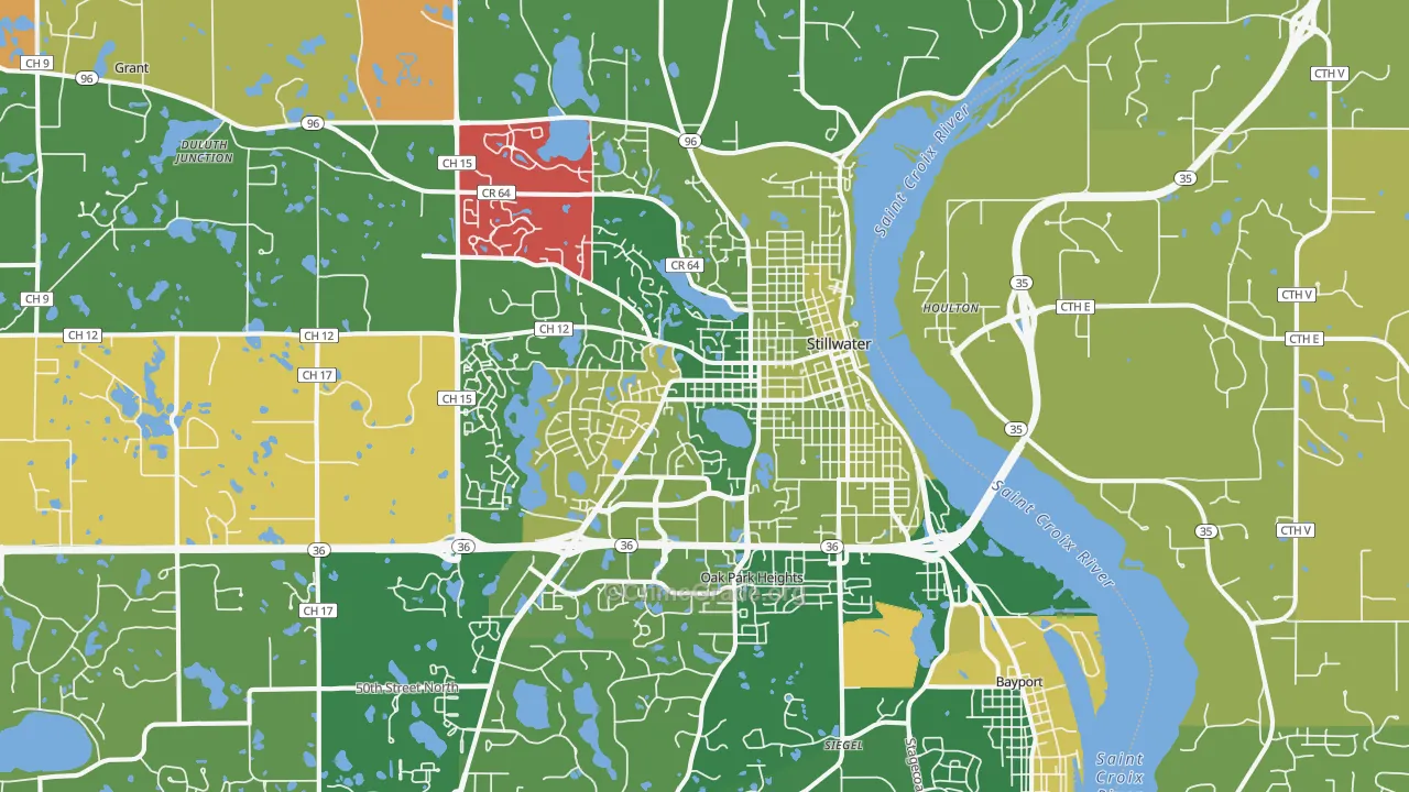 Stillwater, MN Map of Murder Rates