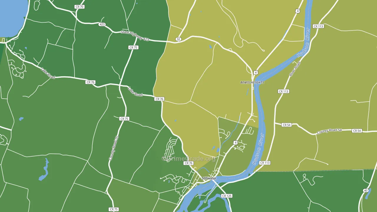 Stillwater, NY Map of Murder Rates
