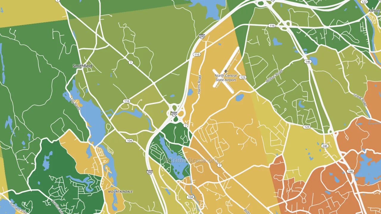 Stillwater, RI Map of Murder Rates
