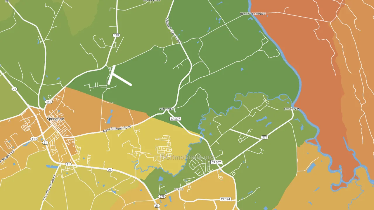 Stillwell, GA Map of Murder Rates