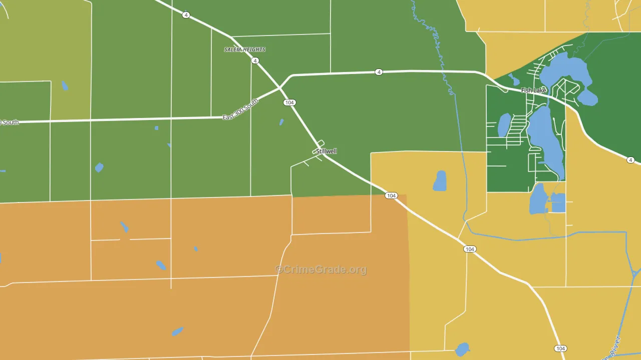 Stillwell, IN Map of Murder Rates