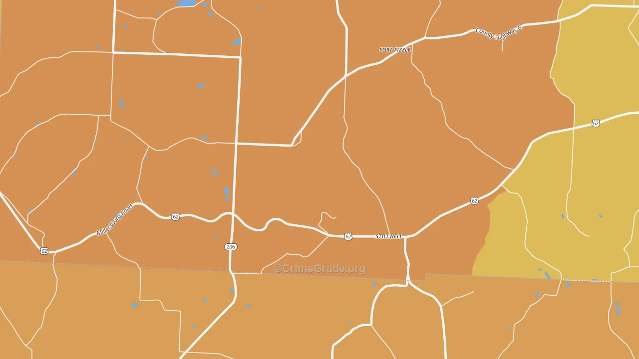 Stillwell, OH Map of Murder Rates