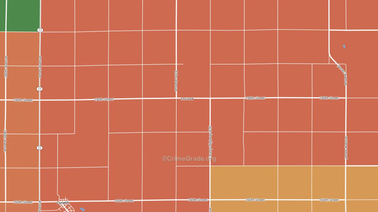 Stilson, IA Map of Murder Rates