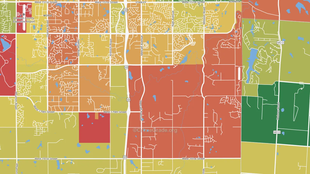 Stilwell, KS Map of Murder Rates