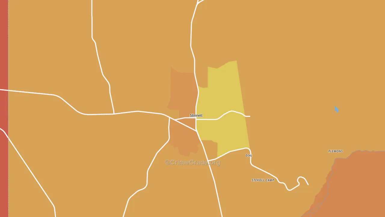 Stinnett, TX Map of Murder Rates