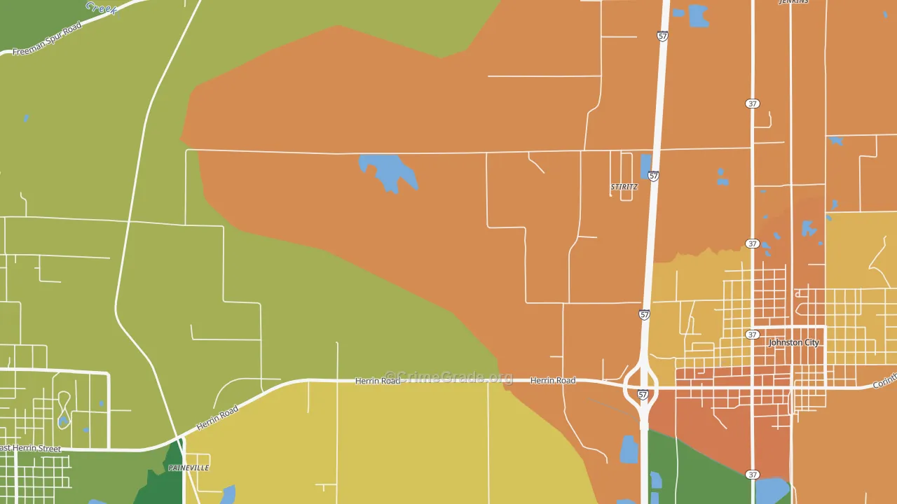 Stiritz, IL Map of Murder Rates