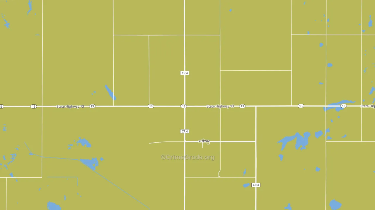 Stirum, ND Map of Murder Rates