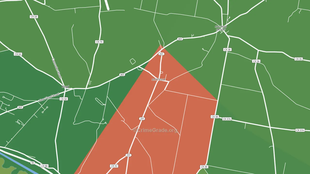 Stittville, NY Map of Murder Rates