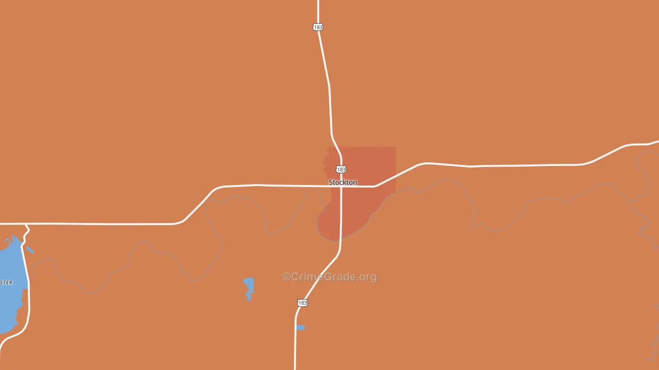 Stockton, KS Map of Murder Rates