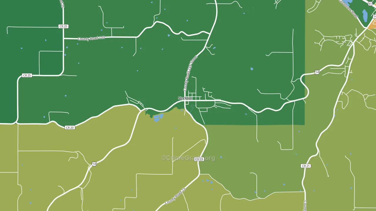 Stockton, MN Map of Murder Rates