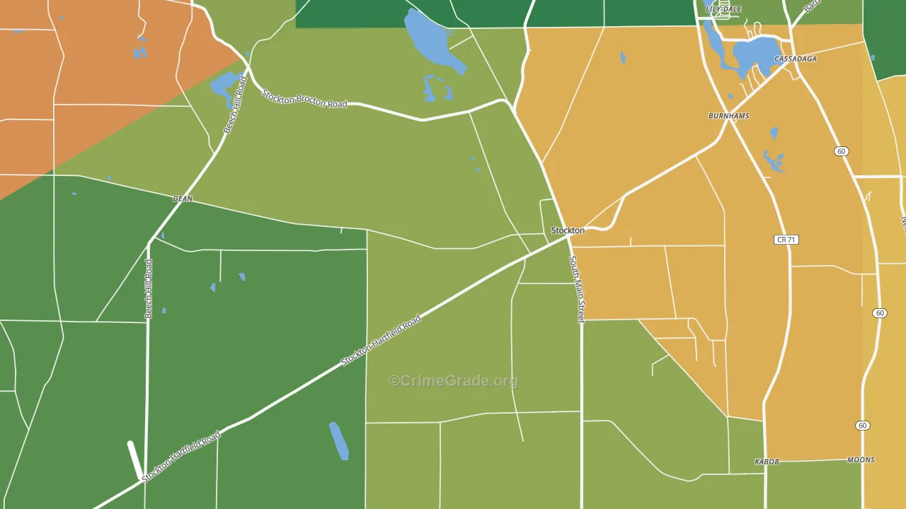 Stockton, NY Map of Murder Rates