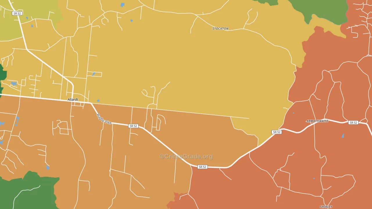 Stockton, TN Map of Murder Rates