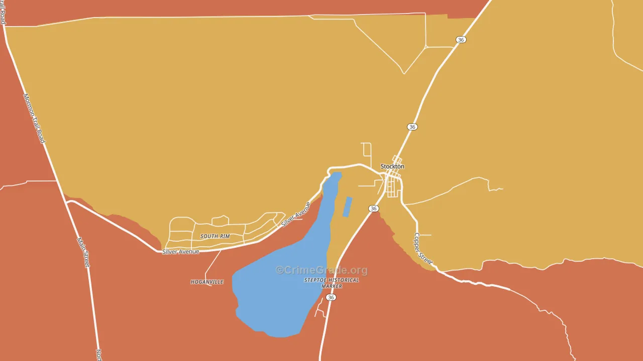 Stockton, UT Map of Murder Rates