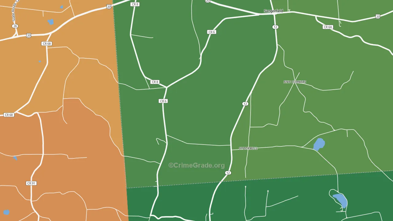 Stockwell, NY Map of Murder Rates