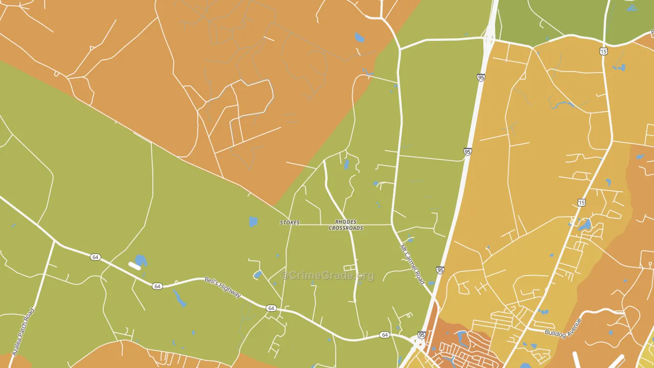 Stokes, SC Map of Murder Rates