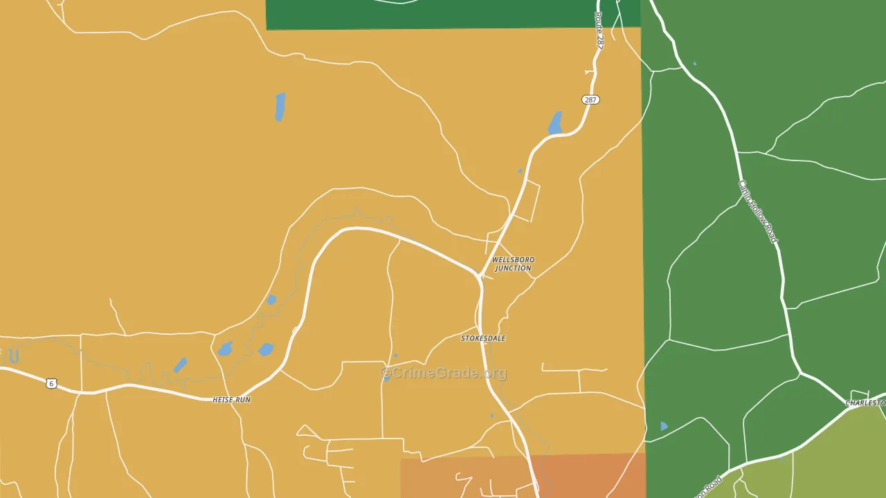 Stokesdale, PA Map of Murder Rates