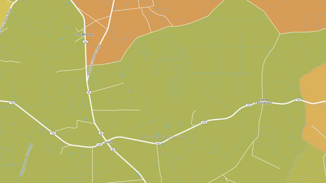 Stokestown, NC Map of Murder Rates