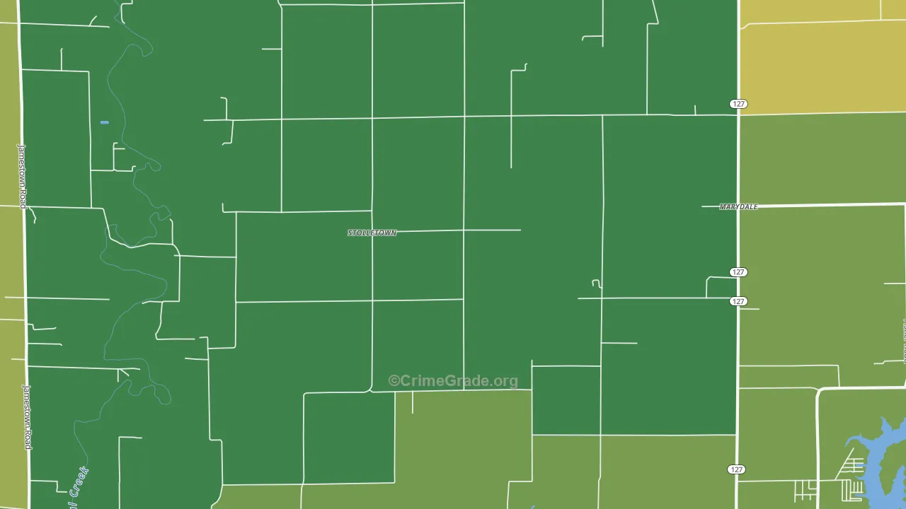 Stolletown, IL Map of Murder Rates