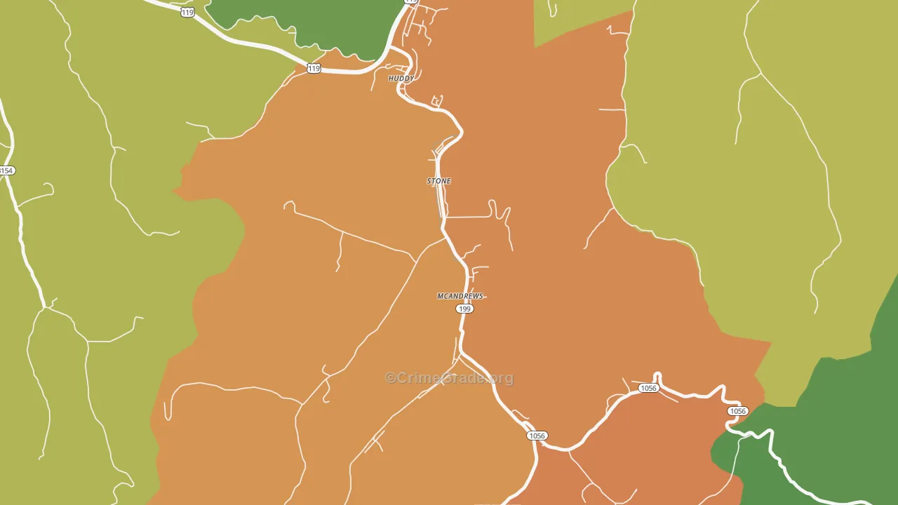 Stone, KY Map of Murder Rates