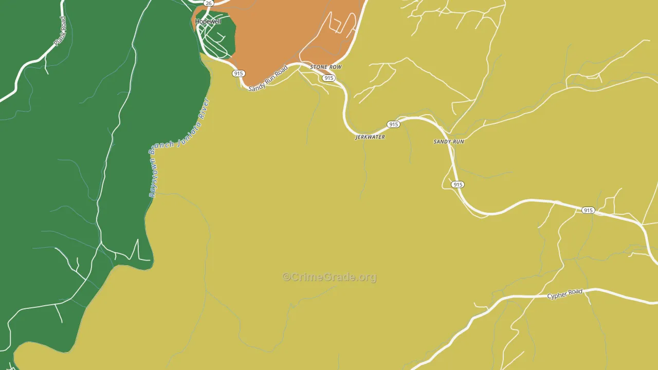 Stone Row, PA Map of Murder Rates