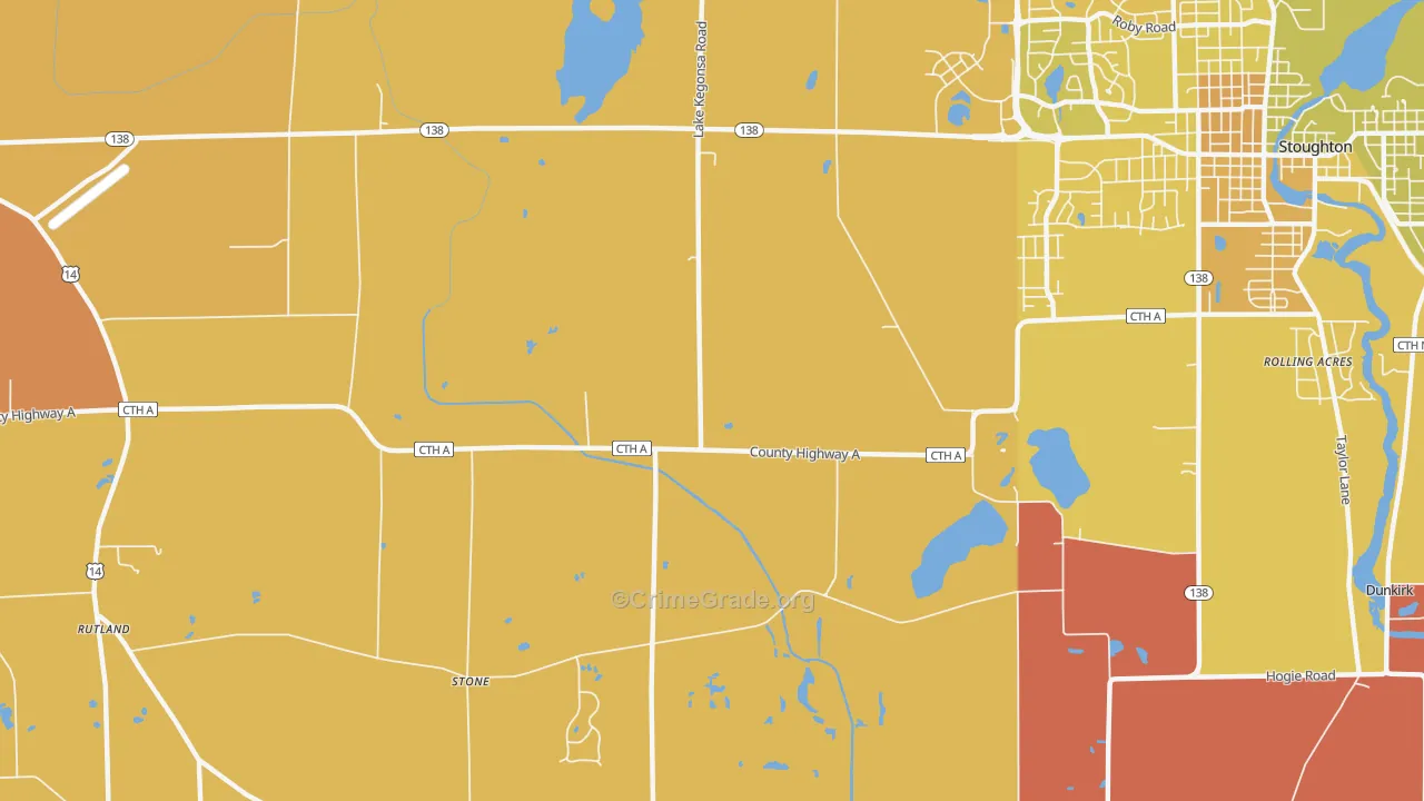 Stone, WI Map of Murder Rates
