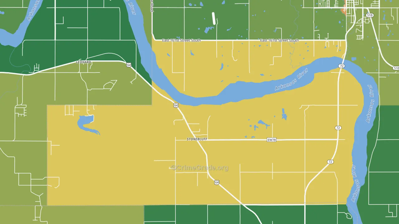Stonebluff, OK Map of Murder Rates