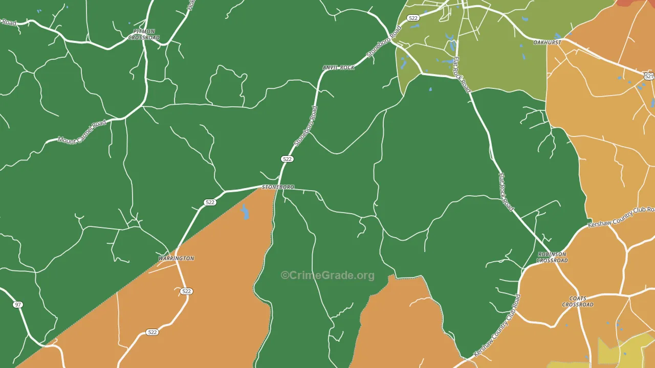 Stoneboro, SC Map of Murder Rates
