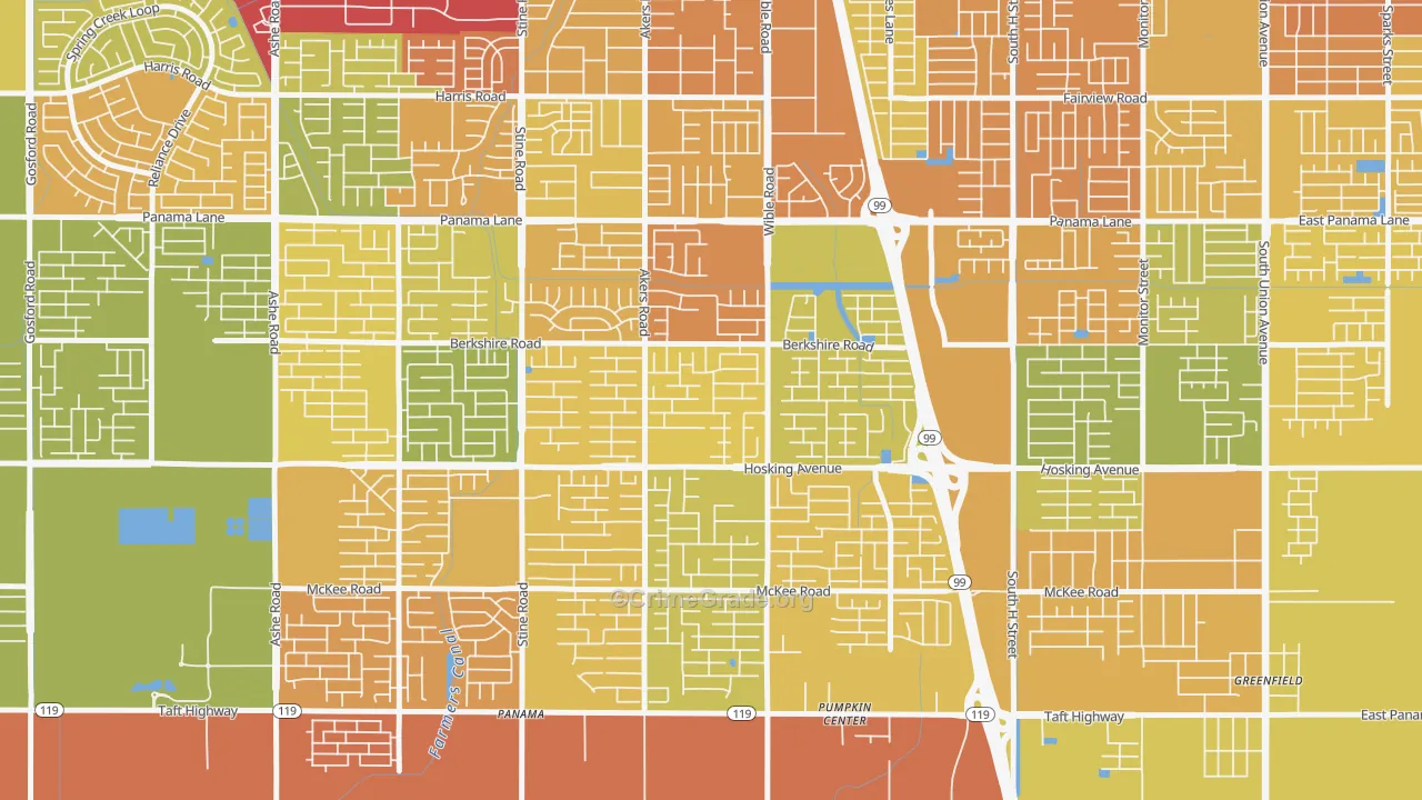 Stonegate, Bakersfield, CA Map of Murder Rates