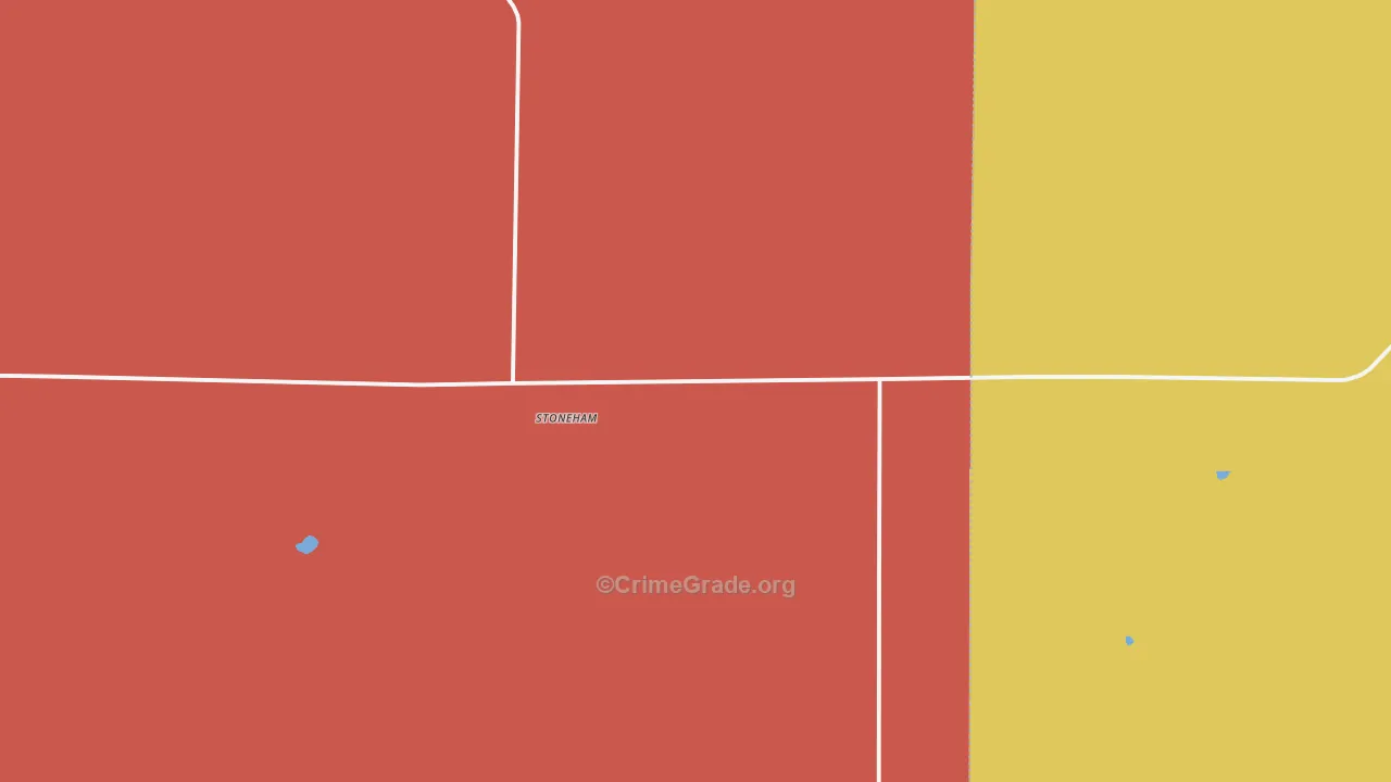 Stoneham, CO Map of Murder Rates