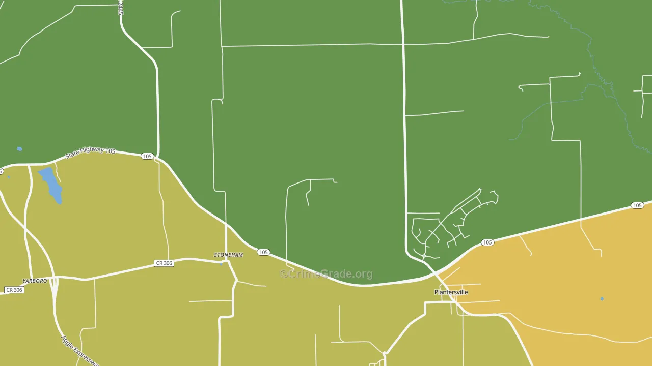 Stoneham, TX Map of Murder Rates