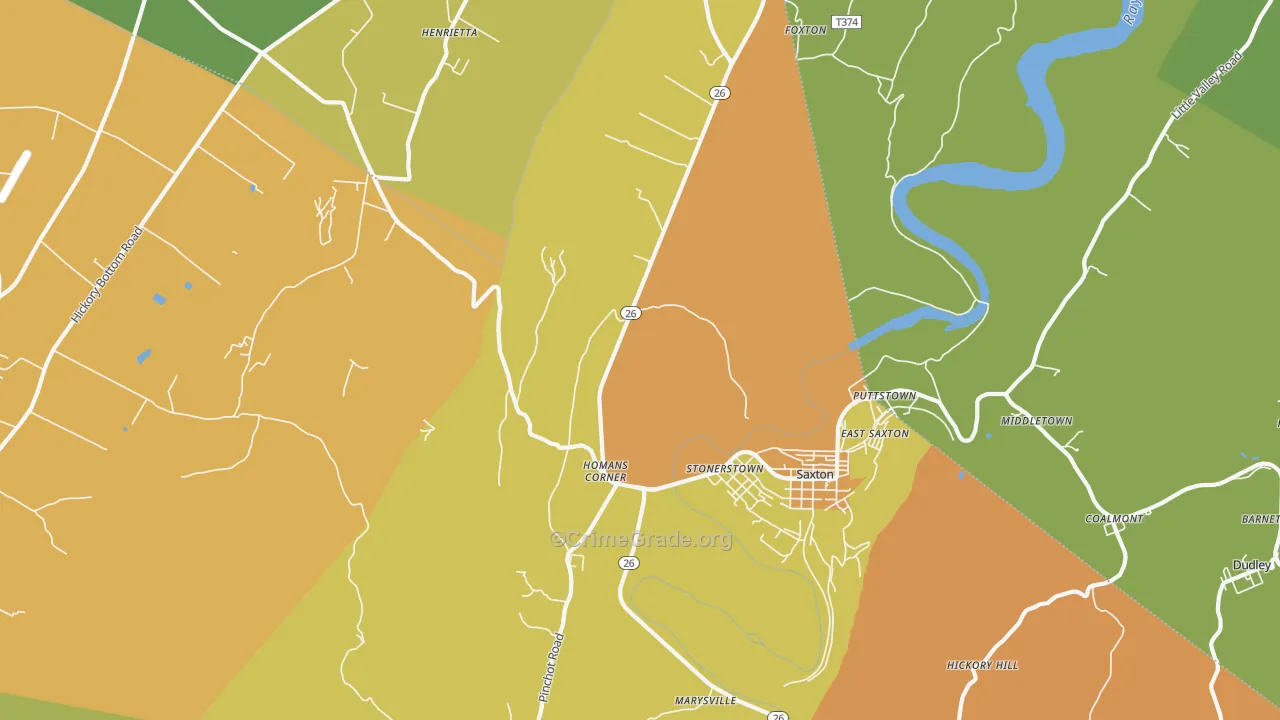 Stonerstown, PA Map of Murder Rates