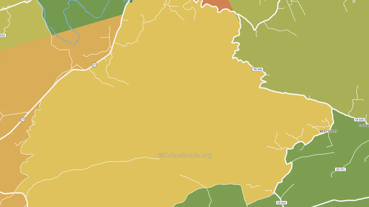 Stones Mill, VA Map of Murder Rates
