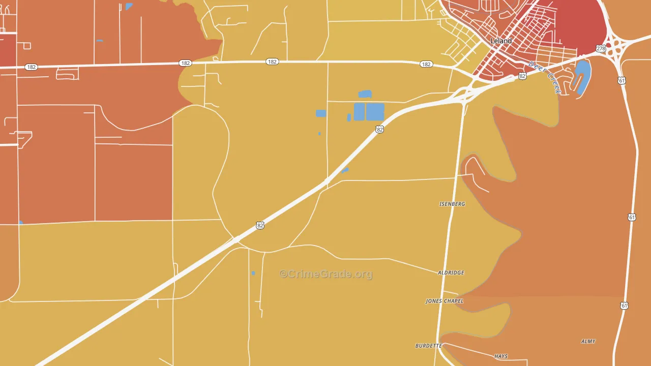 Stoneville, MS Map of Murder Rates