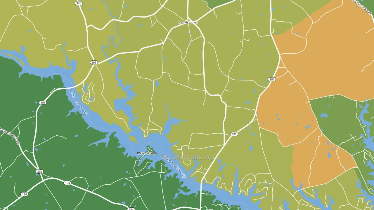 Stoney Hill, SC Map of Murder Rates
