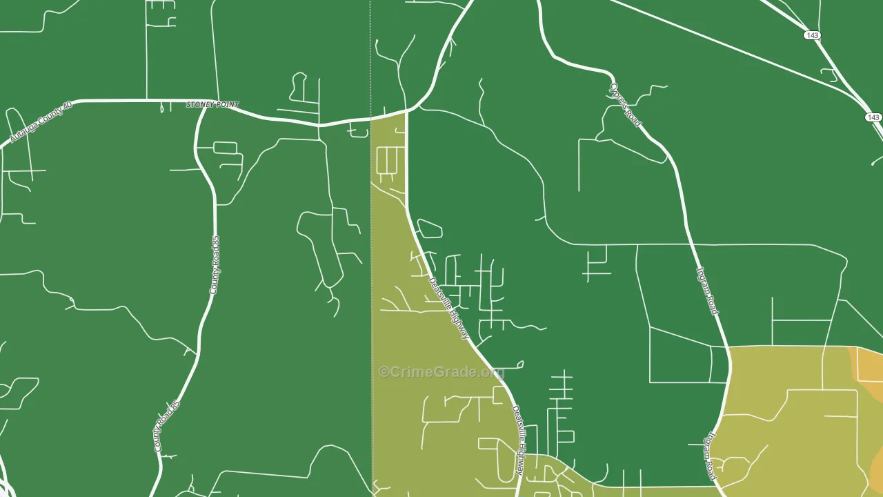 Stoney Point, AL Map of Murder Rates