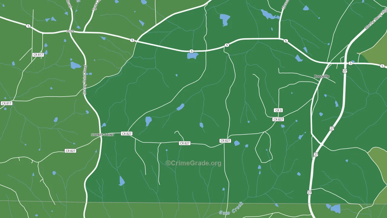 Stoney Point, GA Map of Murder Rates