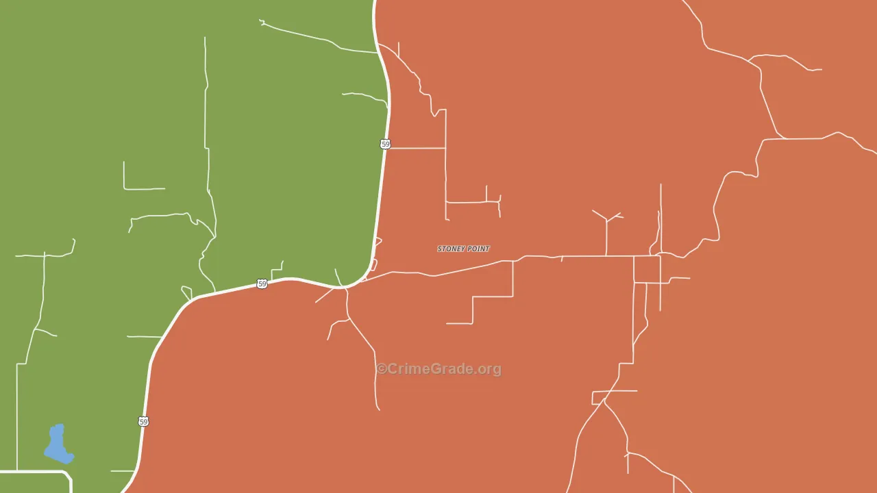 Stoney Point, OK Map of Murder Rates
