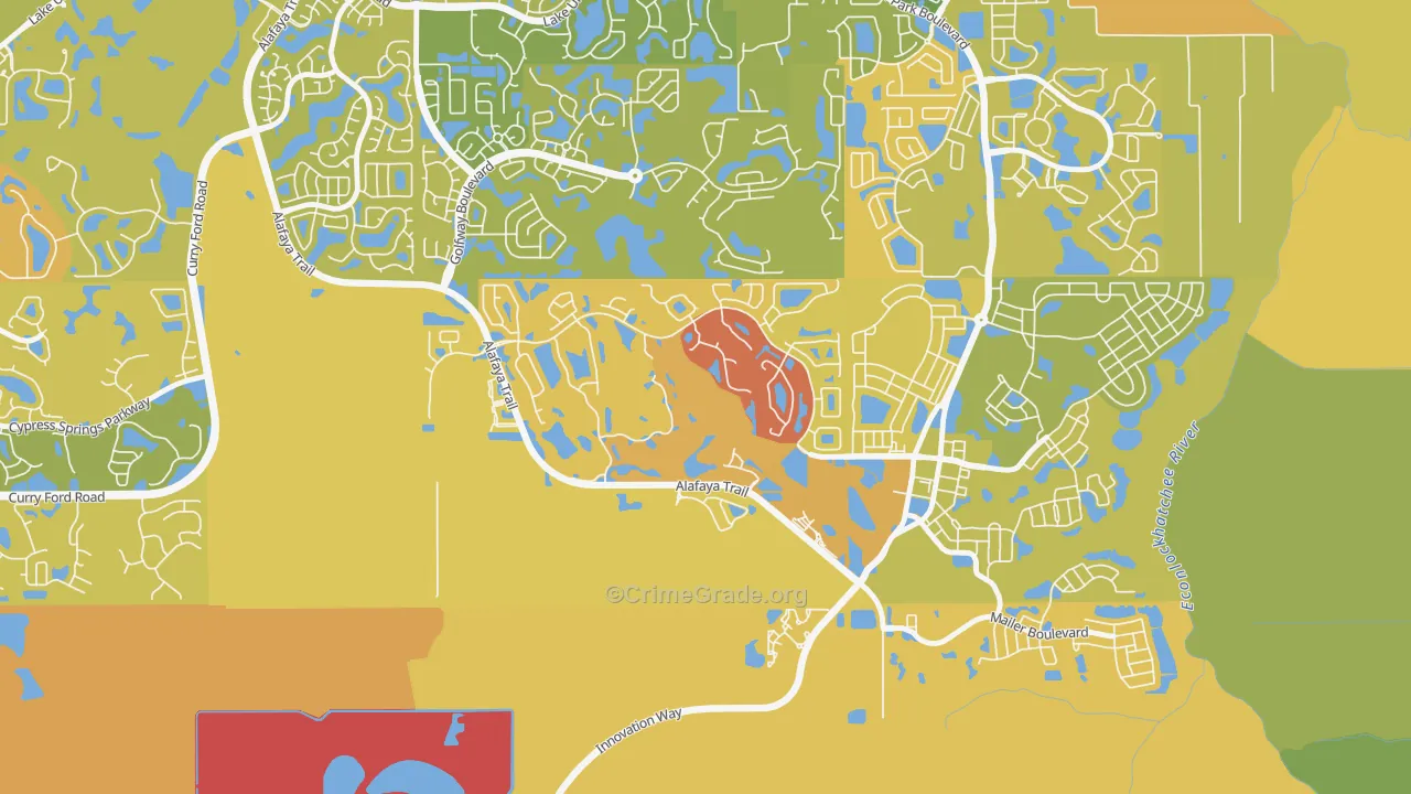 Stoneybrook, Alafaya, FL Map of Murder Rates