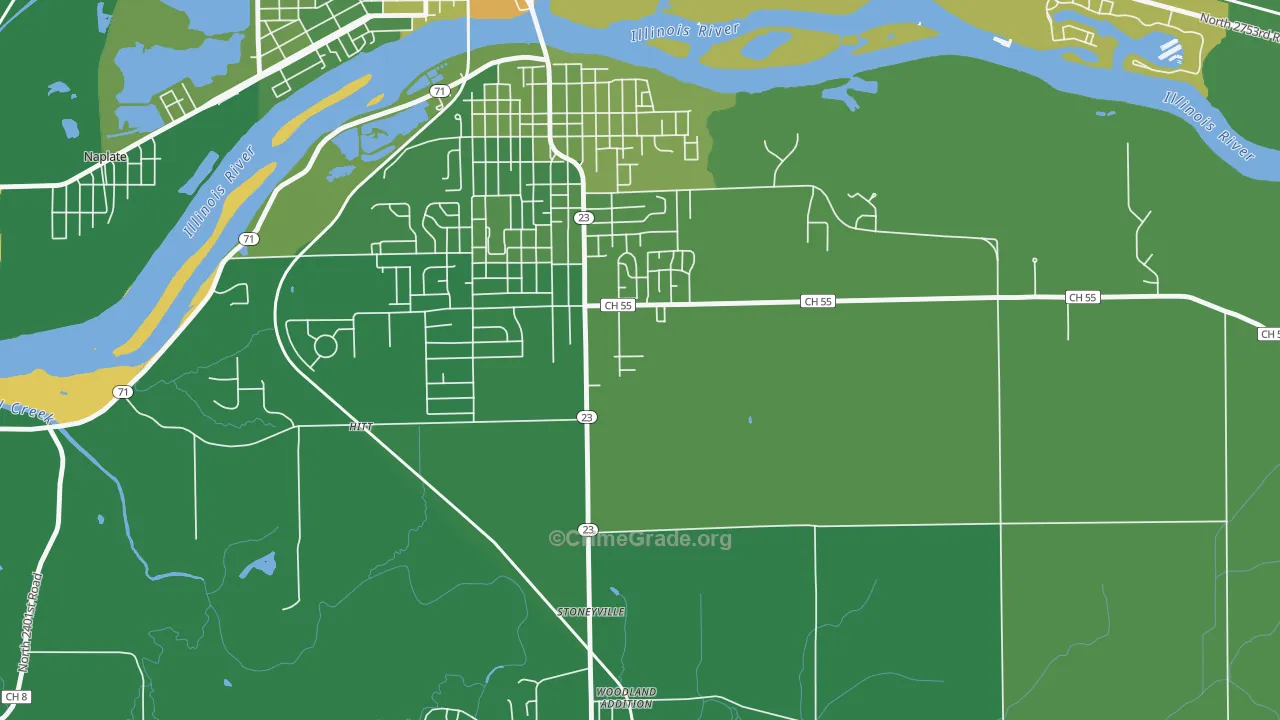 Stoneyville, IL Map of Murder Rates