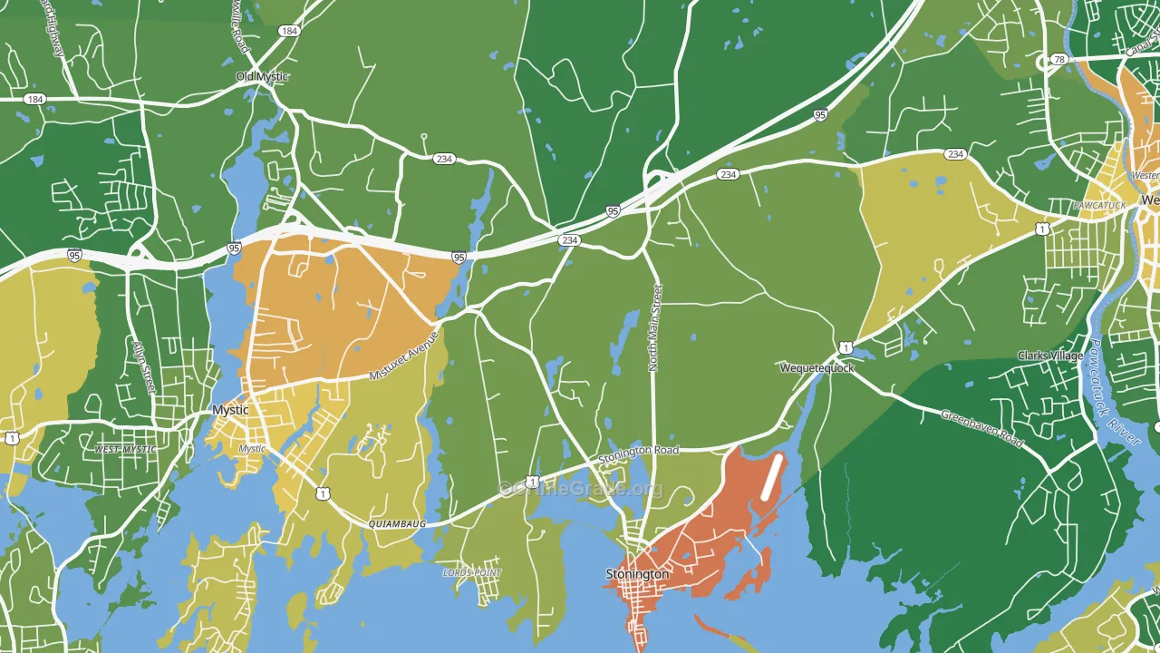 Stonington, CT Map of Murder Rates
