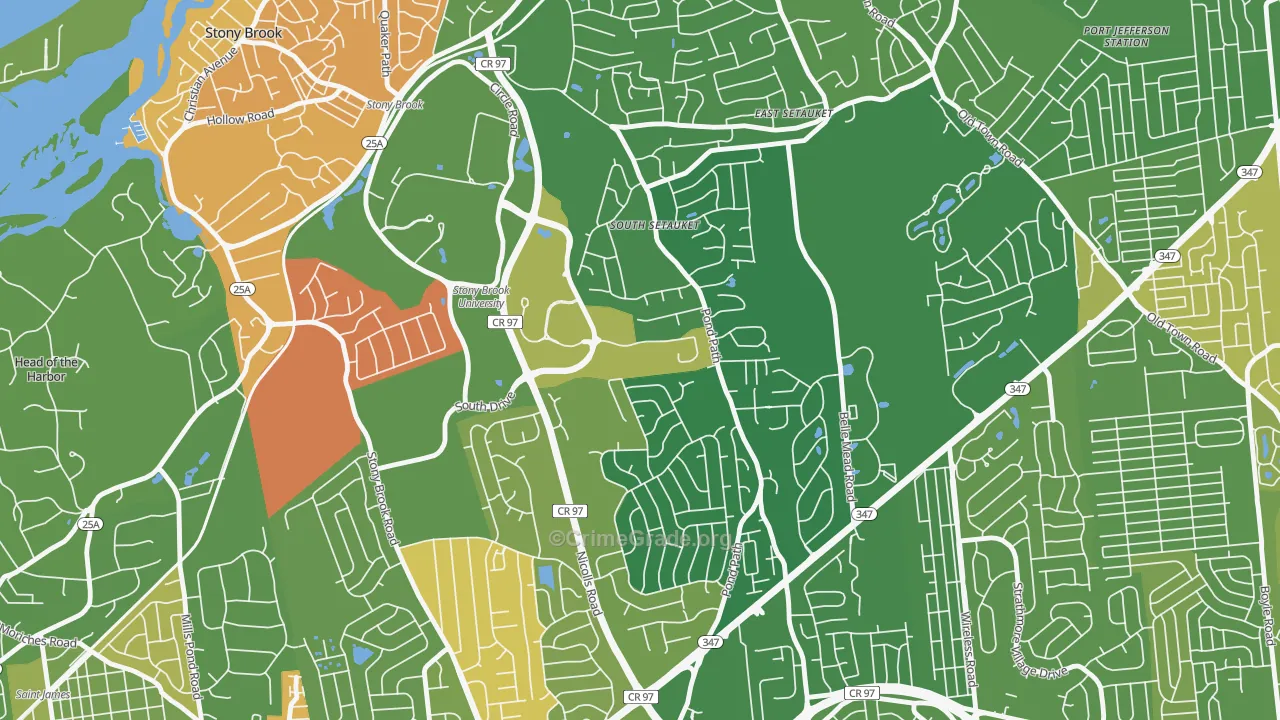 Stony Brook University, NY Map of Murder Rates