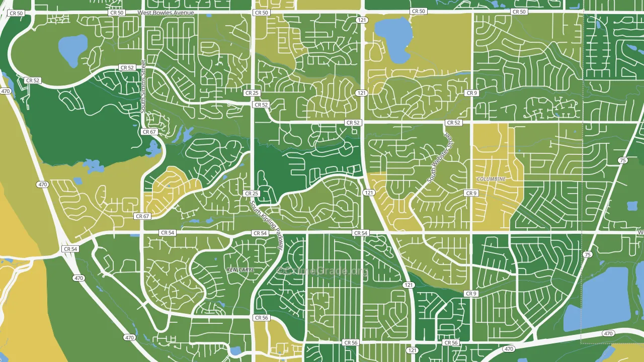 Stony Creek, Ken Caryl, CO Map of Murder Rates