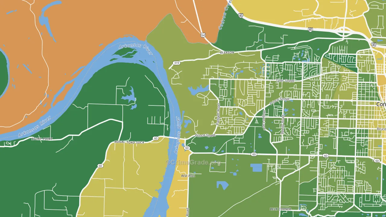 Stony Point, AR Map of Murder Rates