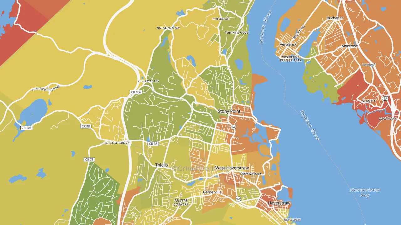 Stony Point, NY Map of Murder Rates