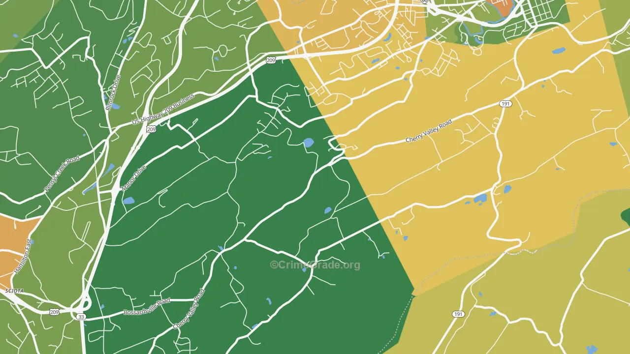 Stormville, PA Map of Murder Rates