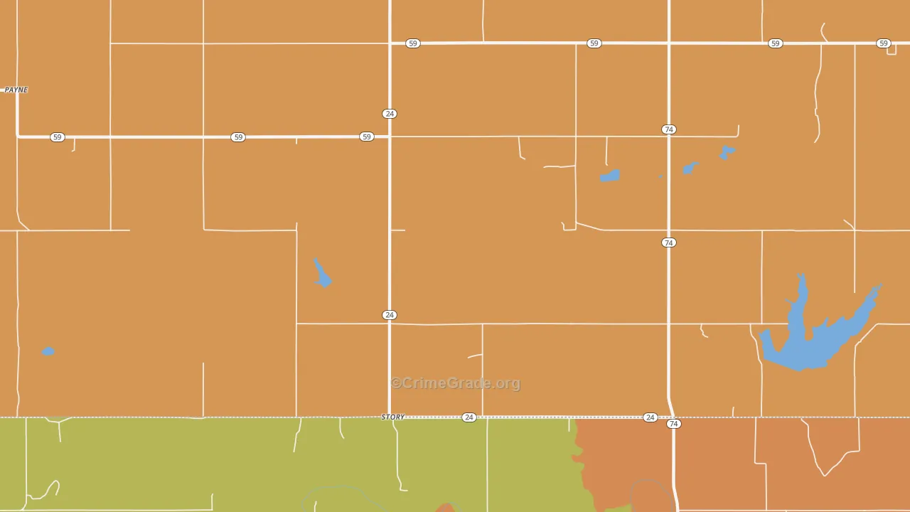 Story, OK Map of Murder Rates