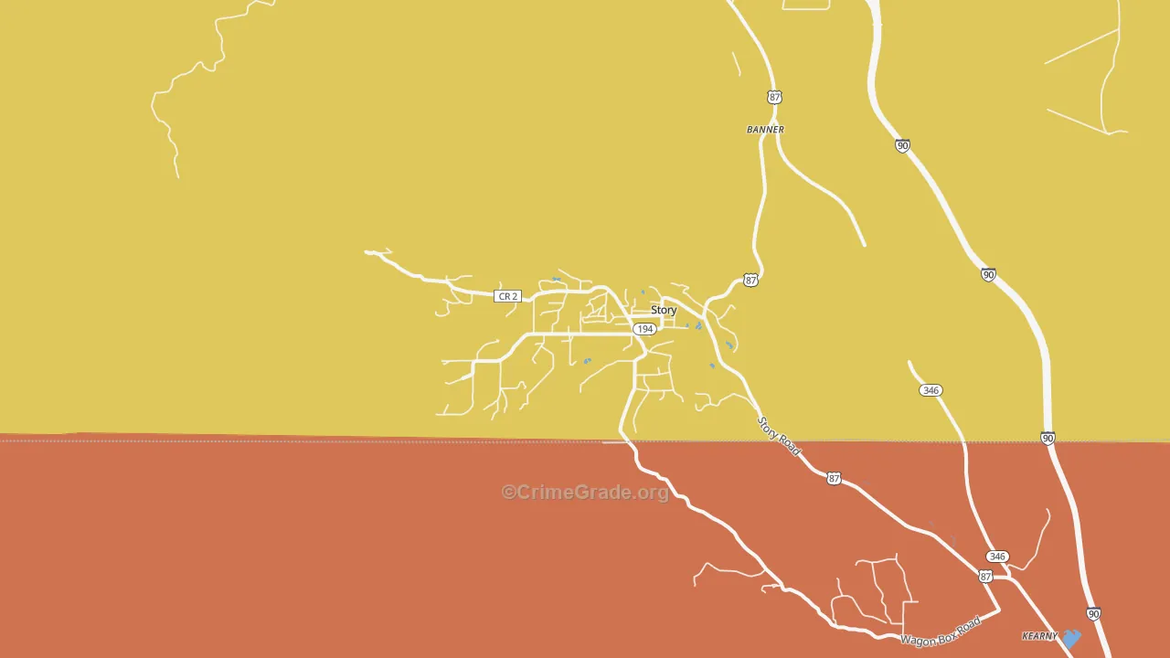Story, WY Map of Murder Rates