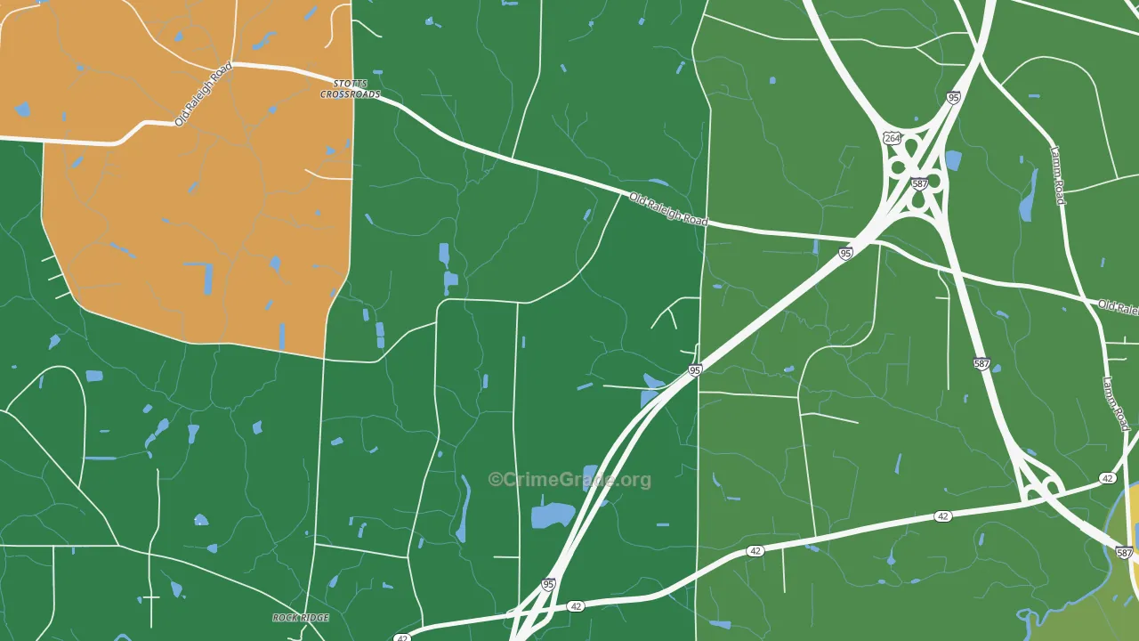 Stotts Crossroads, NC Map of Murder Rates