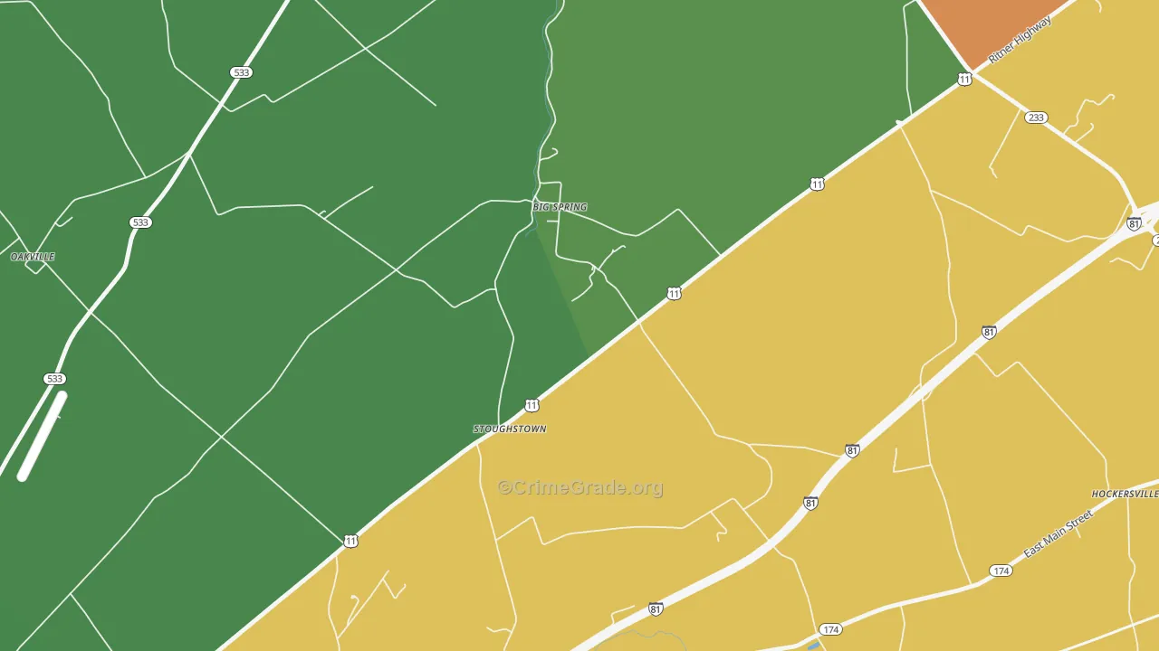 Stoughstown, PA Map of Murder Rates